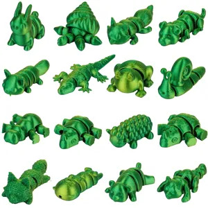 Giocattoli di animali flessibili stampati in 3D, mini figurine snodate carine, regalo di scatola.
