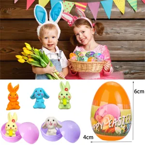 Coniglietto di Pasqua uovo sorpresa scatola misteriosa giocattolo con simpatici conigli per festa.