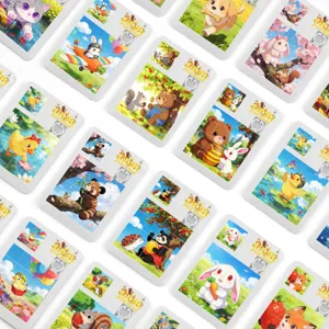 Gioco di puzzle scorrevole di cartoni animati 16 griglie animali della foresta giocattolo.