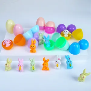 Coniglietto di pasqua uova di plastica sorpresa scatola cieca giocattolo per feste.