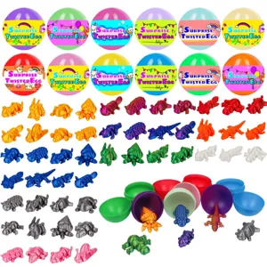 Giocattolo Sorpresa di Pasqua Scatola Misteriosa Gashapon Animale Stampato in 3D Giocattolo Articolato in Plastica Regalo Uovo Misterioso Multicolore Per Bambini