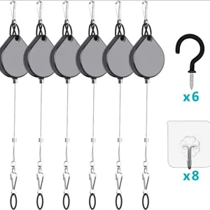 VR Cable Management System Retractable Pulley Ceiling Hook Kit For Virtual Reality Headset Wire Holder
