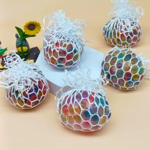 Bunter Netz-Drückball Stressabbau Spielzeug weiches TPR Gummi Antistress Sensory Spielzeug