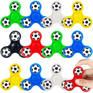 Fidget Spinner en Plastique Créatif Design Football à Trois Feuilles Jouet Anti-Stress
