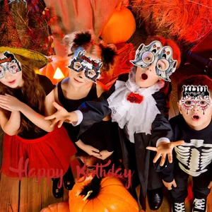 Gafas decorativas de fiesta de Halloween para niños divertidas calabaza accesorios de fotos.