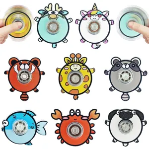 Cartoon Animal Fidget Spinner Acrylic Decompression Toy Stress Relief Hand Spinner Finger Toy For Kids Teens Office