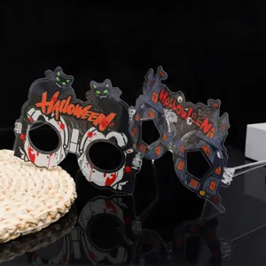 Gafas decorativas de fiesta de Halloween divertidos accesorios de foto esqueleto castillo.