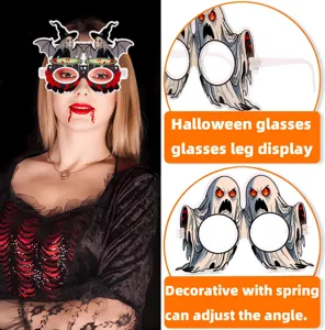 Halloween divertida fiesta decoracion gafas foto accesorios detalle vista muestra
