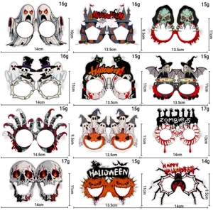 Detalles de gafas de fiesta de Halloween, accesorios divertidos de fotos de calabaza.