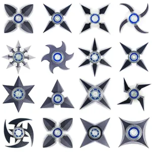 Ninja star fidget spinner toy, acrylic stress relief finger spinner, creative weapon model.