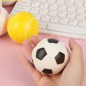 Foam stress ball 6cm PU sponge decompression toy football tennis baseball hand grip toy