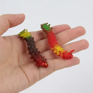 Juguete de Oruga de Simulación Accesorio de Broma Realista Alivio del Estrés Fidget Toy Modelo de Insecto de Goma Suave Flexible