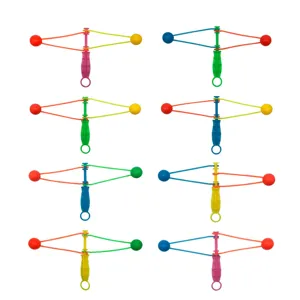 Traditional nostalgic plastic clacker swing ball toy, colorful handheld double ball design.