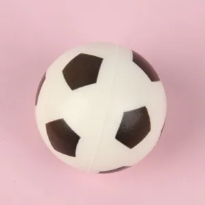 Foam soccer stress ball, 6cm PU decompression toy, soft anti-stress squeeze ball for fun.