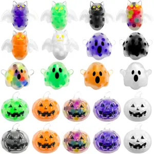 Jouets antistress Halloween TPR, billes colorées chauve-souris fantôme citrouille fidget.