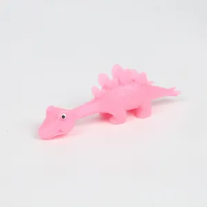 Joli jouet catapulte dinosaure rose, cadeau anti-stress mignon pour enfants et étudiants.