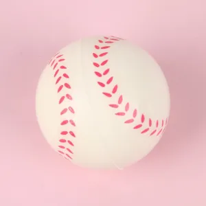 PU foam baseball stress ball for kids and adults, soft decompression toy, 6cm squeeze toy.