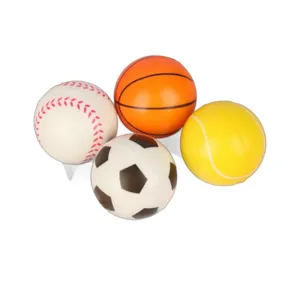 4pcs PU foam stress balls sports theme baseball basketball soccer tennis toys 6cm