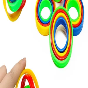 Giocattolo anello magico telescopico in plastica colorato, antistress divertente.