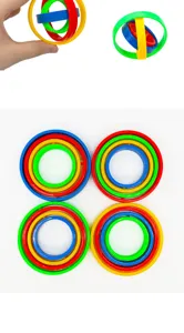 Giocattolo puzzle ad anello rotante multicolore giocattolo antistress fidget per bambini