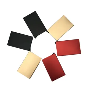 Tarjetero de crédito automático de aluminio metálico estuche delgado conjunto elegante
