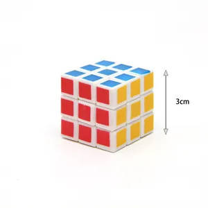 Mini 3x3 Rubik's cube 3cm educational puzzle toy for brain training and stress relief.