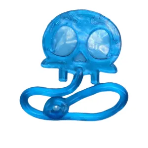 Halloween sticky skull toy stretchy decompression novelty funny wall crawling toy blue transparent