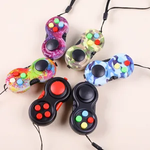 Fidget Pad Spielzeug Stressabbau Hand Controller mit Umhaengeband bunt sortiert Set