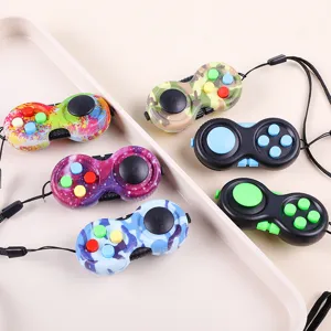 Fidget Pad Spielzeug Stressabbau Gamepad Angstabbau Spielzeug mit Lanyard für Kinder.