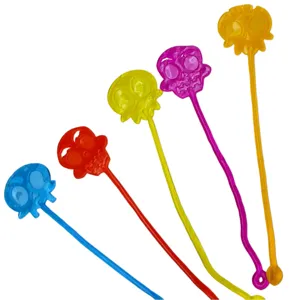 Colorful translucent skull sticky wall climbing toys set for Halloween party and relief