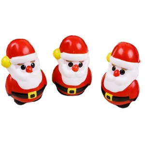 Christmas Santa Claus PU slow rebound squeeze toy stress relief decompression gift set 3pcs