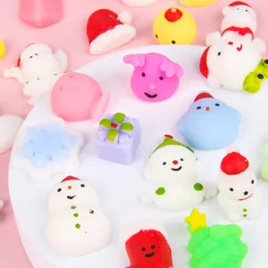Natale Mochi Squishies Set Simpatici Giocattoli di Decompressione Mini Antistress