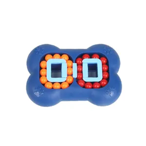 Jouet de puzzle de haricot magique en os, jouet anti-stress rotatif de perles colorées.