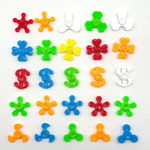 Plastic mini fidget spinners assortment, 4cm colorful toy accessories set for kids.