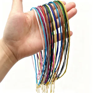Kleurrijke Koreaanse stijl koordkettingen met koperen sluitingen, ideaal voor DIY-sieraden en handwerk.