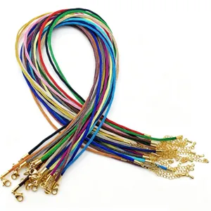 Kleurrijke Koreaanse stijl ketting koord met koperen sluiting DIY sieraden accessoires
