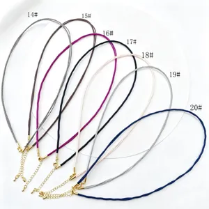Kleurrijk Koreaanse stijl halsketting koord met kopersluiting, DIY gevlochten sieraden hanger touw.