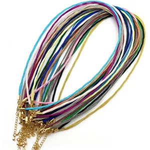 DIY Kettingkoord Gevlochten Polyester Touw Met Koperen Sluiting Verlengketting Voor Hanger Sieraden Maken Ambachtelijke Accessoires
