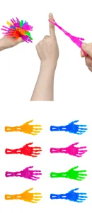 TPR stretchy sticky skeleton hand toy novelty stretch funny toy for party decor.