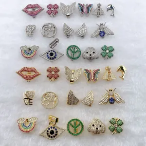 Stainless steel watch strap charms DIY bracelet accessories fashion crystal pendants set