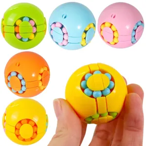 Fidget Spinning Magische Boon Kubus Speelgoed Kunststof Creatieve Roterende Puzzel Speelgoed Stressverlichting Desktop Speelgoed voor Kinderen Volwassenen