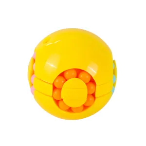 Gele magische bonen roterende puzzelbal, sensorisch fidget speelgoed voor kinderen.