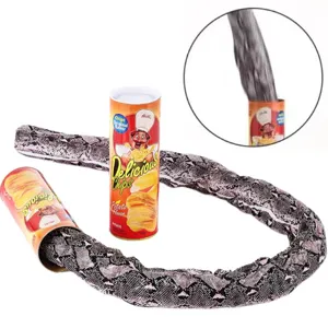 Novedad Broma Lata de Patatas Fritas Serpiente de Resorte Juguete Día de los Inocentes Truco Juguete de Miedo Fiesta Bromas Regalo