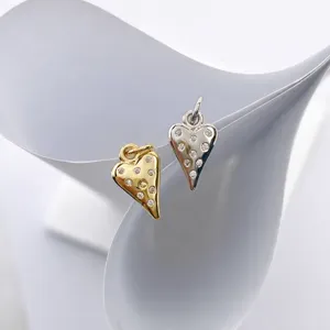 Pendentif Cœur en Cuivre Strass DIY Charme Ailes d'Ange Mode Accessoires de Création de Bijoux pour Femmes Fournitures Collier