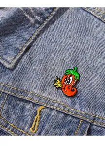 Creative fire chili enamel pin alloy brooch badge for clothing denim jacket decor