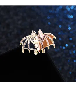 Gotische vleermuis kat skelet emaillen speld creatieve Halloween badge broche