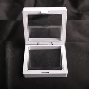 White PE film suspension jewelry display box transparent plastic storage container for ring bracelet