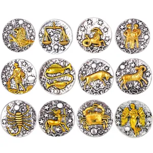 Vintage Sternzeichen Konstellation Pin Legierung Retro Metall Relief Abzeichen Brosche Für Rucksack Kleidung Unisex Schmuck Geschenk
