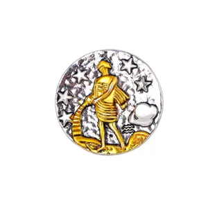 Wassermann Sternzeichen Metall Brosche Anstecknadel Retro Stil Kleidung Zieraccessoire