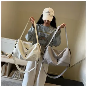 Sac de voyage femme grande capacite sac de sport fitness pour court sejour yoga rangement